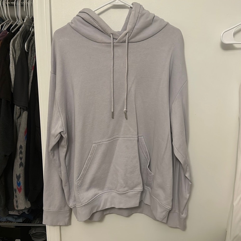 gently used hoodie, with a pretty lilac color
